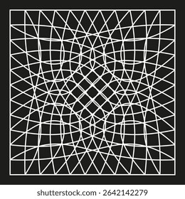 Geometric web icon. Angular net shape. Star symmetry figure. Abstract vector symbol.