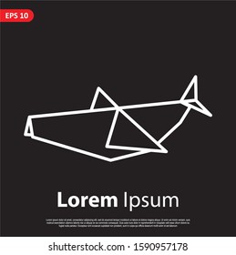 Geometric whale logo. simple and modern icon, template design. Easy to edit and customize