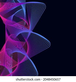 Geometrische Strumpfhosen. Abstrakte geometrische Spirale. Vektorgrafik.