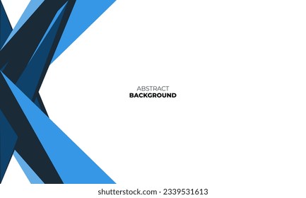 Fondo geométrico blanco con forma azul Estilo minimalista moderno para papel de escritorio, web, elemento, cartel, página de aterrizaje, presentación, etc.