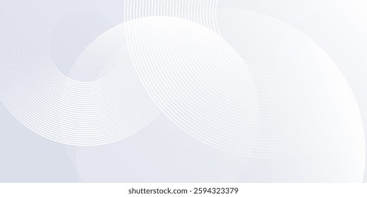 Geometric white circle lines. Digital future technology concept abstract modern modern design