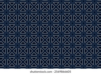 Geometric white and dark blue decor design pattern