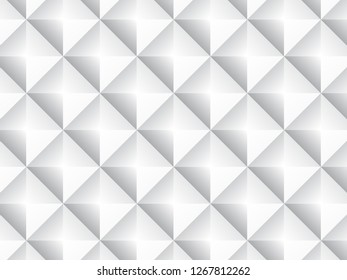 A Geometric White and Grey background with triangles forms a square vector pattern