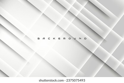 Geometric white shape line abstract background design