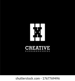 Geometrisches, weißes Quadrat X-Logo, kreatives Design-Konzept