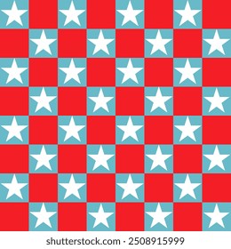 Geometric and white stars Seamless pattern for fabric. paper cover  background