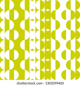 Geometric White and Yellow Circle Design Pattern Background