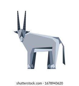 geometric wild animals on white background vector illustration design