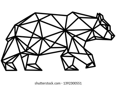 geometric wild animals vector lines