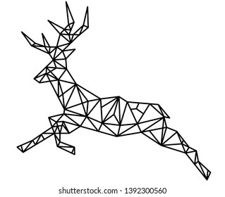 geometric wild animals vector lines