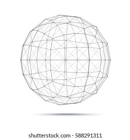 Geometric Wire Mesh Sphere