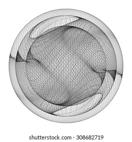 Geometric Wireframe Shape Vector 69