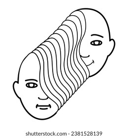 Geometric wireframe shapes, shape distortion and transformation, graphic design elements on transparent background. Retrofuturistic aesthetics of the 2000s.