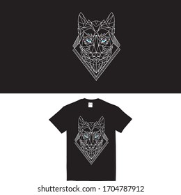 logo vectorial de la superficie del lobo geométrico negro de la cabeza de la cara pantalones diseño de la plantilla de fondo