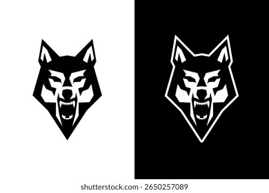 Geometric Wolf Head Bold Graphic Illustration