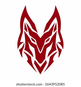 Geometric Wolf Head Logo Design Modern and Minimalist Animal