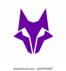 Geometric Wolf Head Logo Design Modern and Minimalist Animal