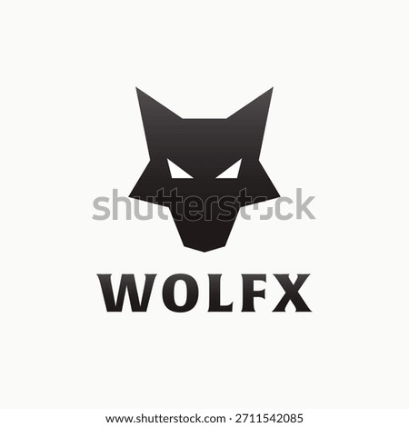 Geometric Wolf Head Logo. Stylized Wolf Design.