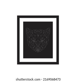 Geometric Wolf Head Wolf Wall Art