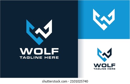 Geometric Wolf Industrial Strong Logo