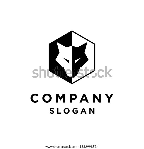 Geometric Wolf Logo Designs Stock Vector (royalty Free) 1332998534 