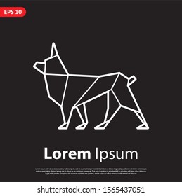 Geometric Wolf logo. simple and modern icon, template design. Easy to edit and customize
