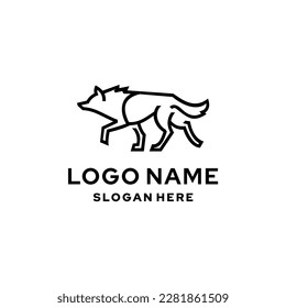 Stockvektorgrafik des geometrischen Wolf-Logos