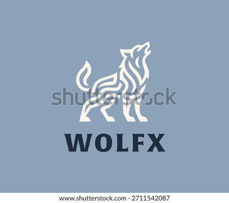 Geometric Wolf Logo. Stylized Wolf Design.
