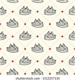 Geometric wolf pattern background ,vector illustration