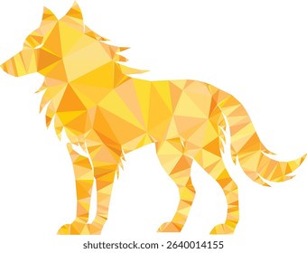 Geometric wolf silhouette illustration isolated on white background design for creative projects.