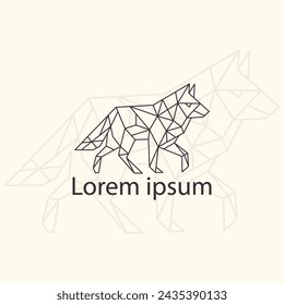 Geometric wolf Triangle polygonal vector graphic illustration for tattoos, t-shirt, prints and web design