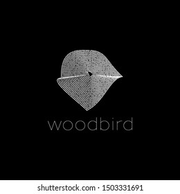 geometric wood forming bird head concept idea logo design illustration inspiration. modern geometric style logos. vector cion with eps10. clean and sophisticated