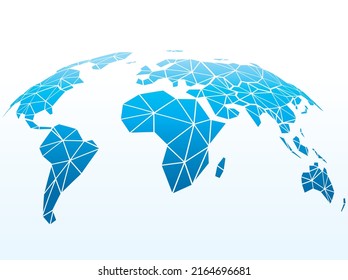 Geometric World Map. Vector Illustration