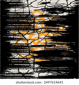 Geometric writing color brush line pattern background abstract texture art print design