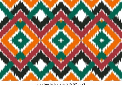 Geometric yarn ethnic oriental seamless pattern traditional design for background,Capet,clothing,fabric,wallpaper,wrapping, Vector illustration abstract style