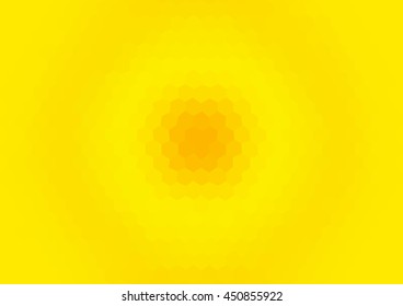 Geometric yellow background with triangular polygons.