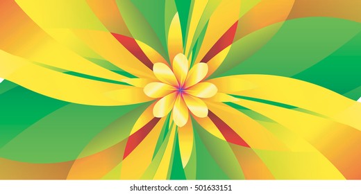 Geometric yellow flower texture - Abstract background
