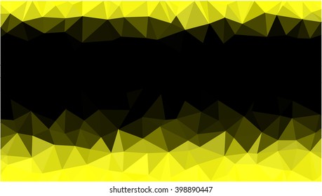 Geometric yellow on black pattern background