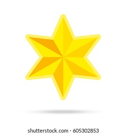 geometric yellow star