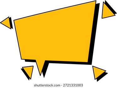 Geometrische gelbe Text-Sprechblase