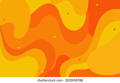 Geometric yellow,red fluid background. Fluid orange elements shapes composition.Dynamic style flat vector illustration.