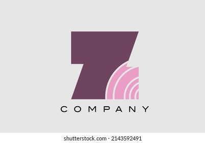 geometric Z alphabet letter logo icon design. Creative template for company and business in pink color
