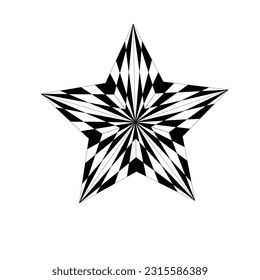 geometric zentangle abstract art design isolated on white background. vector illustration. 