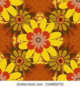 Geometric zentangle mandala frame border. Colorful Tribal Ethnic Festive Abstract Floral vector Pattern.