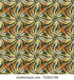 Geometric zentangle mandala frame border. Colorful Tribal Ethnic Festive Abstract Floral vector Pattern.