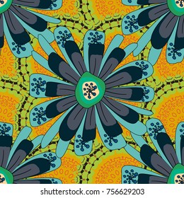 Geometric zentangle mandala frame border. Colorful Tribal Ethnic Festive Abstract Floral vector Pattern.