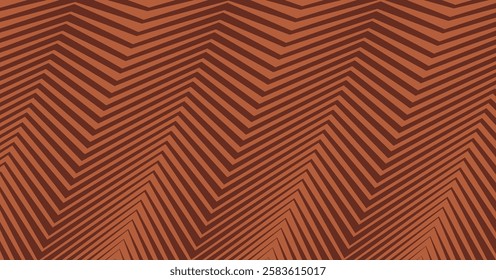 Geometric zigzag pattern with warm earthy tones. The interplay of zigzag lines creates a dynamic optical illusion.