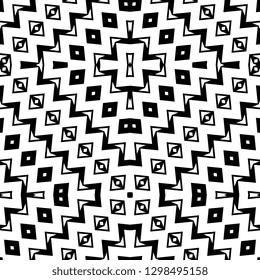 Geometric zigzag seamless pattern with abstract tile lines background for fashion textile print arabic, chinese, and japanese style.