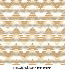 Geometric zigzag seamless pattern. Vector illustration. Abstract ethnic ornament chevron beige background,