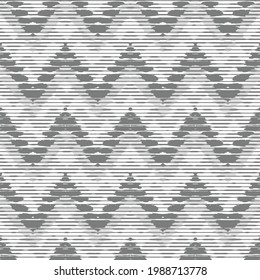 Geometric zigzag seamless pattern. Vector illustration. Abstract ethnic ornament chevron grey background,